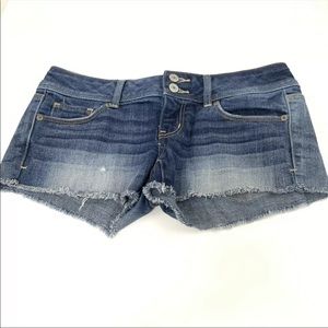 American Eagle Womens Jean Short Shorts Size 4 Medium Wash Denim Stretch #025